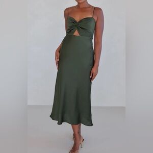 Park & Fifth Aletta Dress in Dark Olive